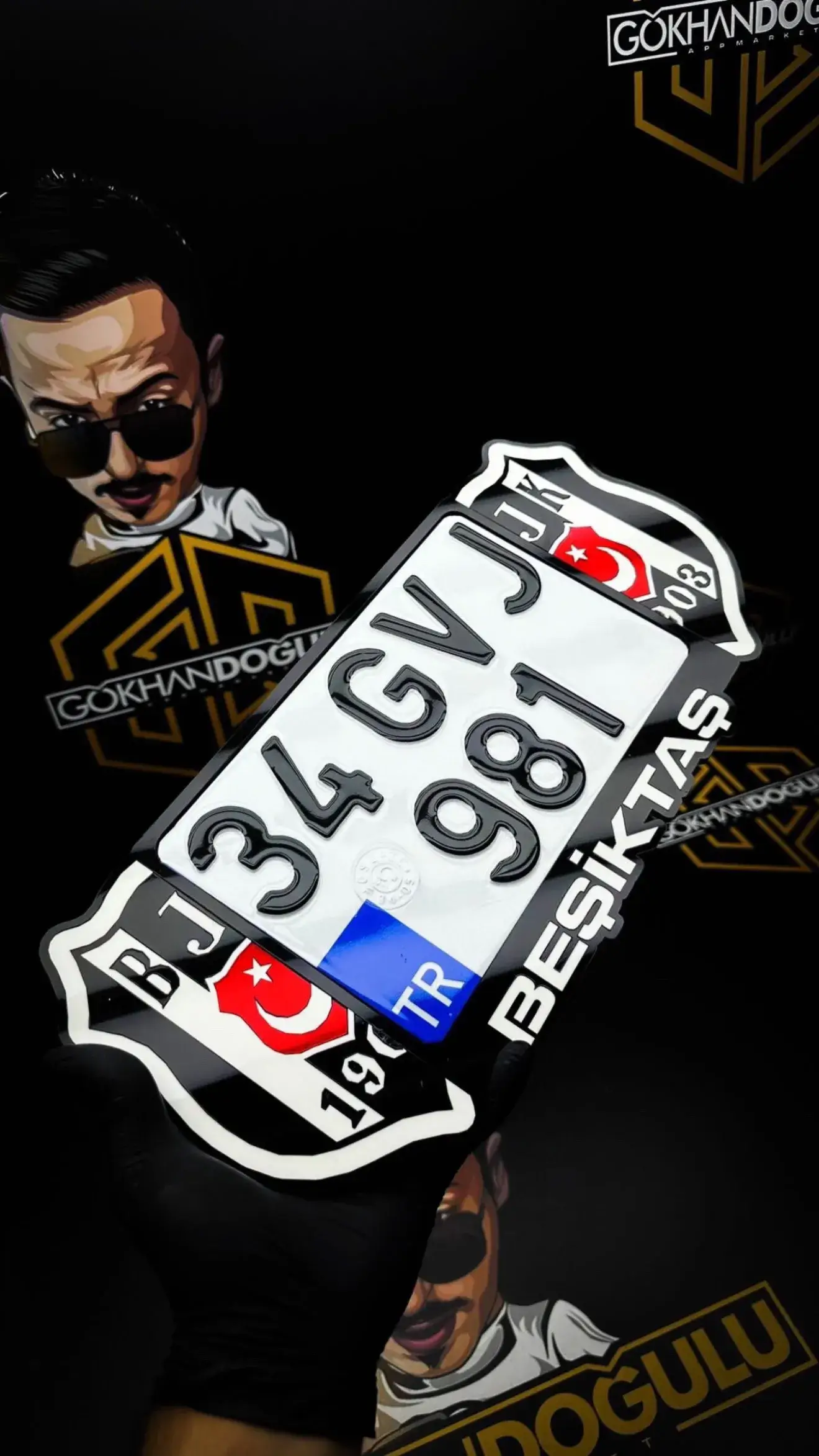 Motor Plakalık Beşiktaş Tasarımlı