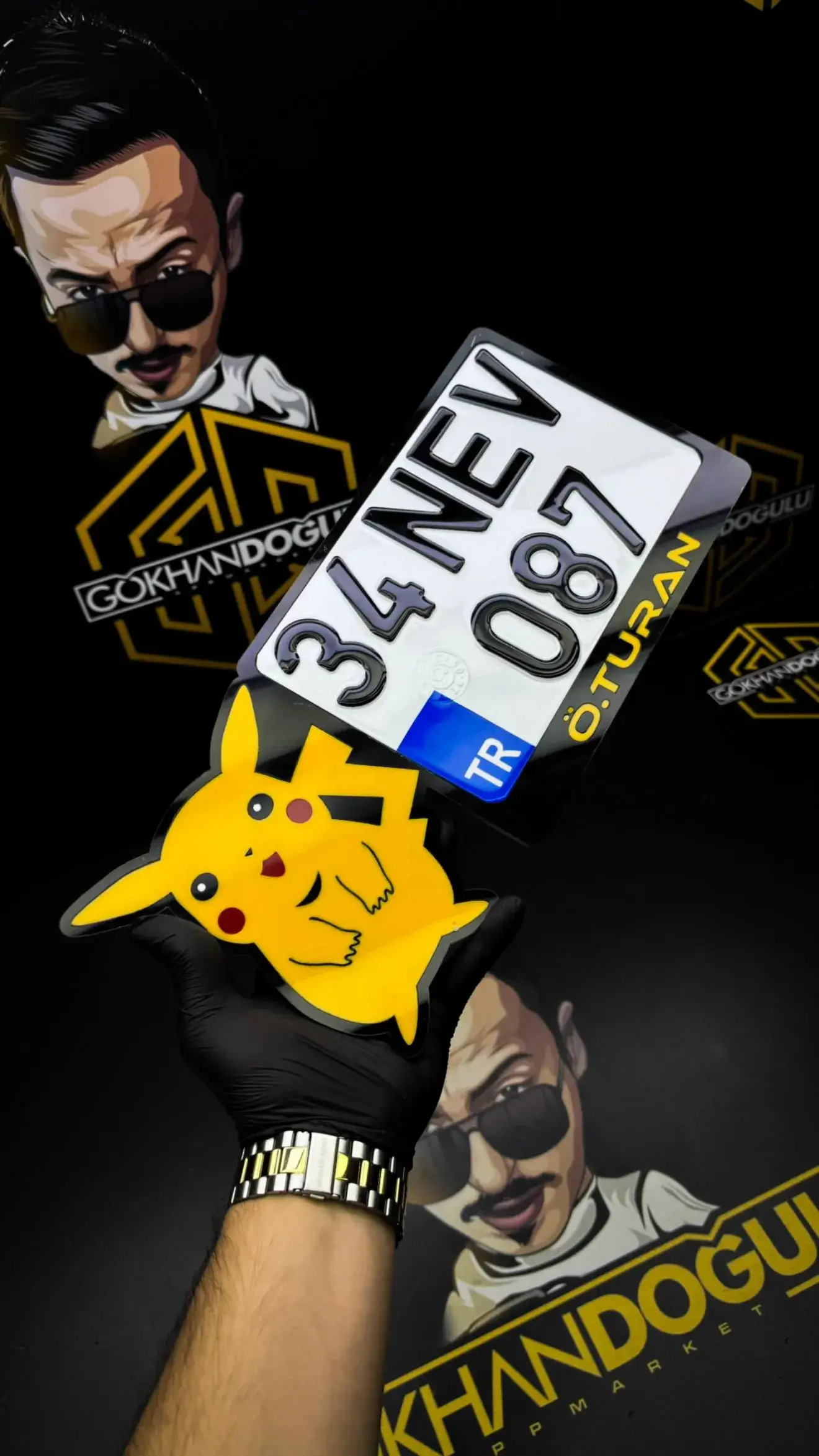 Motor Plakalık Pikachu Tasarım