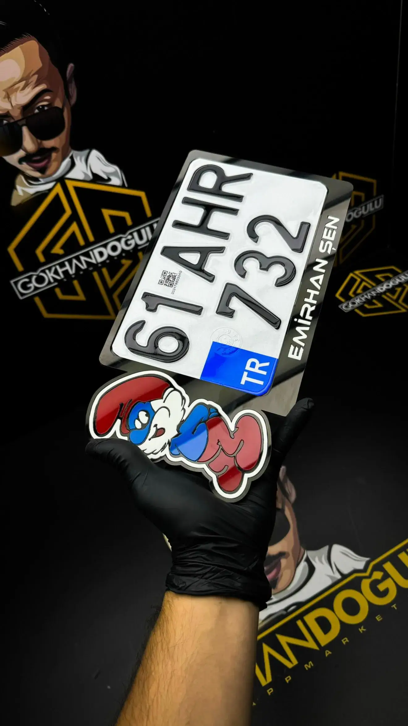 Motor Plakalık Şirin Baba Tasarımlı