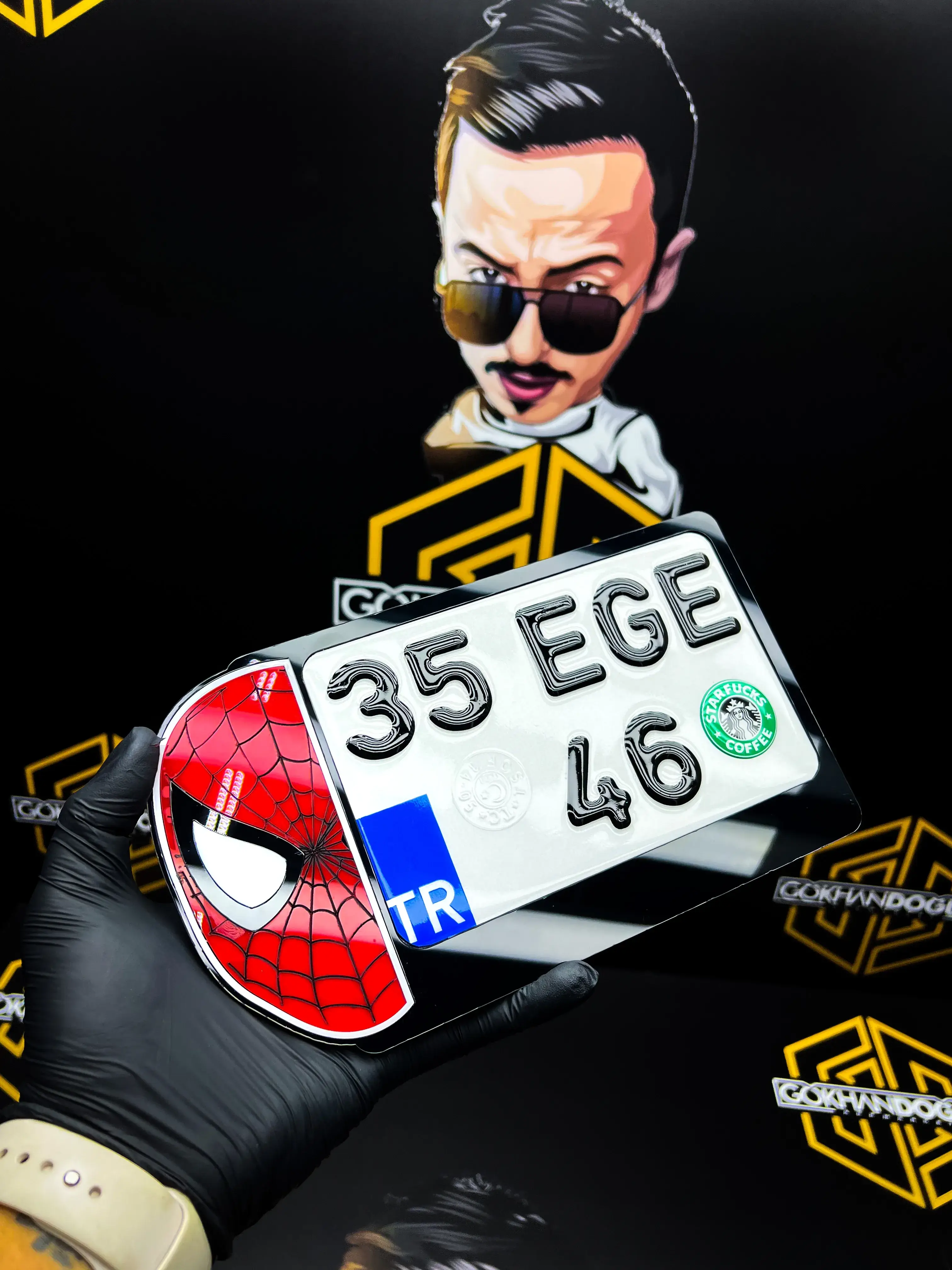 Spider Man Bisiklet Boy Plakalık
